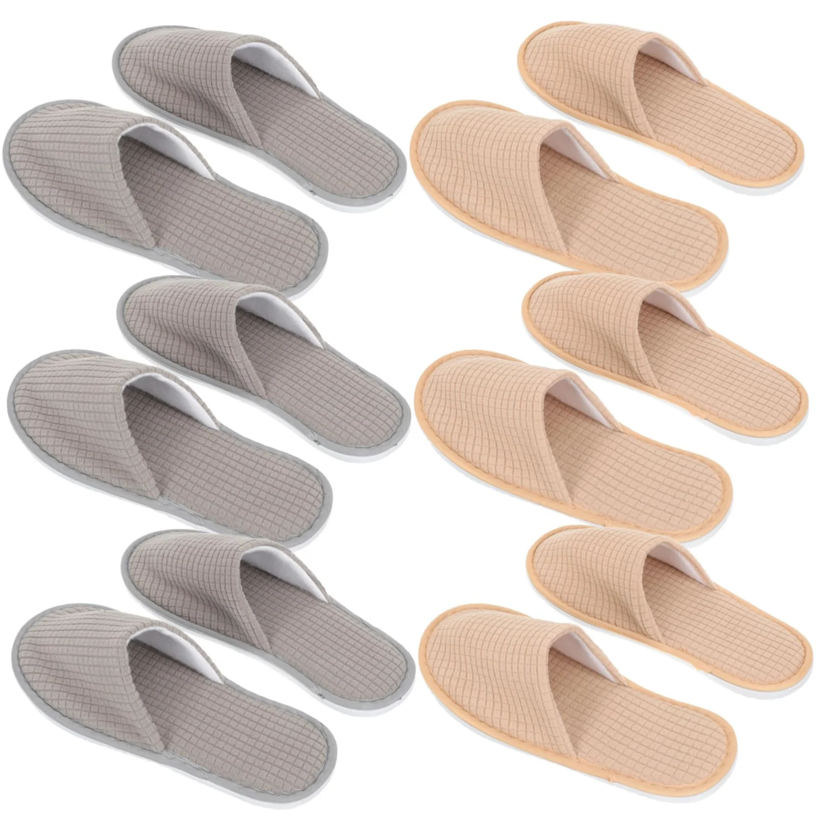 Anneome Pantofole Monouso da Casa e Hotel 6 Paia in Pile Antiscivolo per Ospiti Donna e Uomo, Pantofole Usa e Getta per Viaggi, Spa e Pedicure, Confortevoli e Lavabili
