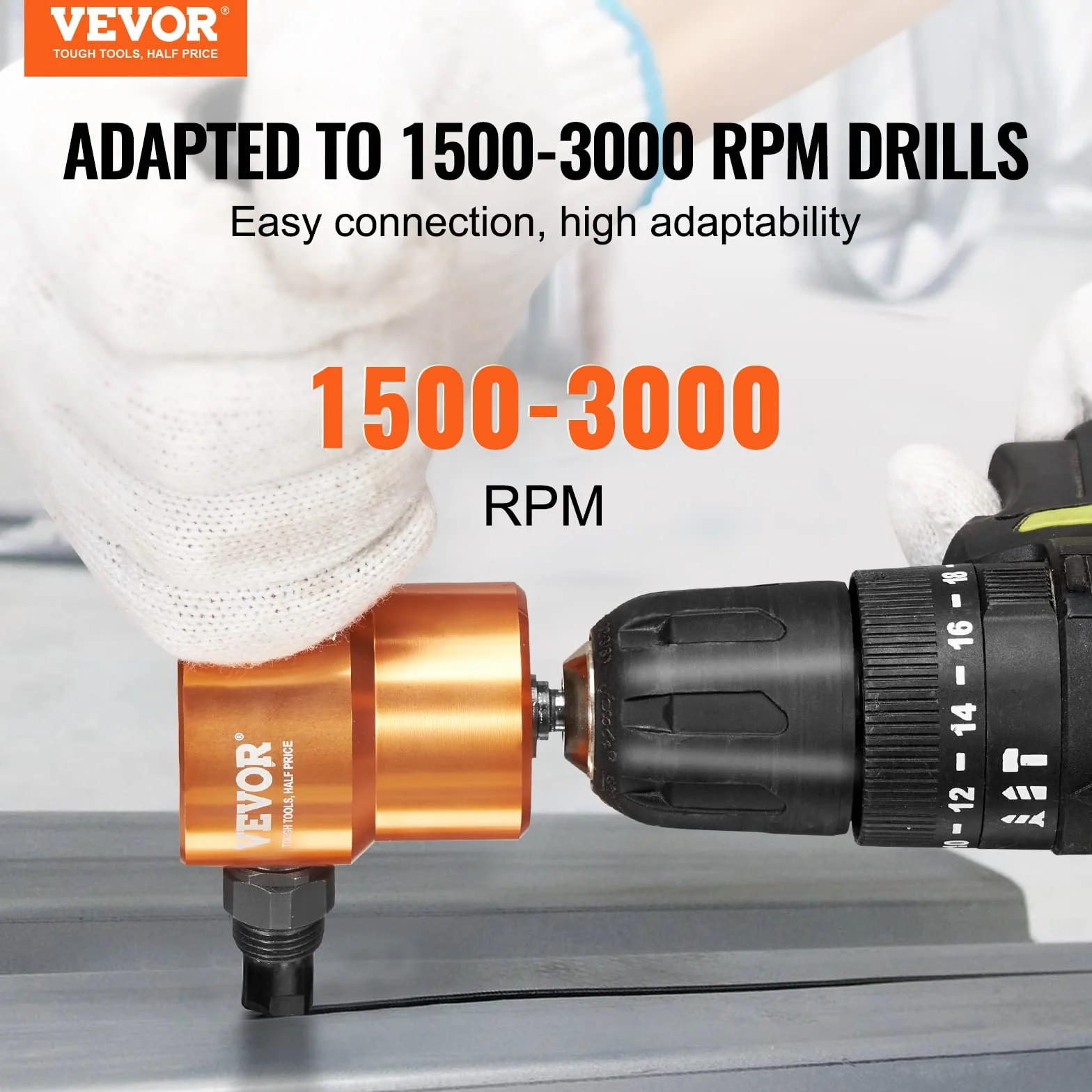 VEVOR Kit Punta Roditrice Doppia Testa per Trapano Lamiera 1500-3000 giri/min Spessore Taglio 1,6mm