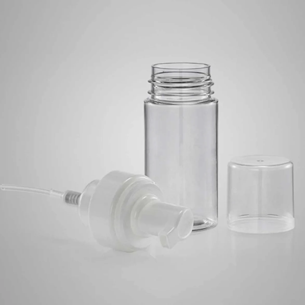 Set da 10 Flaconi Pompa da 100 Ml Trasparenti, Bottiglie Vuote Ricaricabili per Cosmetici, per Viaggi, Palestra e Doccia, Contenitori Salvaspazio per Shampoo, Lozione
