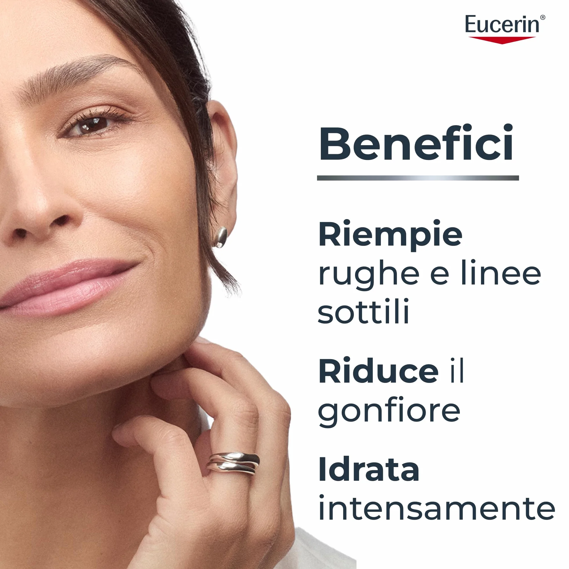 Eucerin Hyaluron-Filler Contorno Occhi SPF15 15 ml, Crema contorno occhi antirughe e antiage, Formula con Acido Ialuronico e protezione UVA SPF 15 per tutti i tipi di pelle