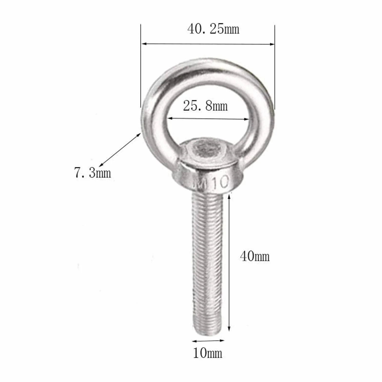 Bullone per Sollevamento M10 Acciaio Inox 304 Anello di Sollevamento 4 Pezzi