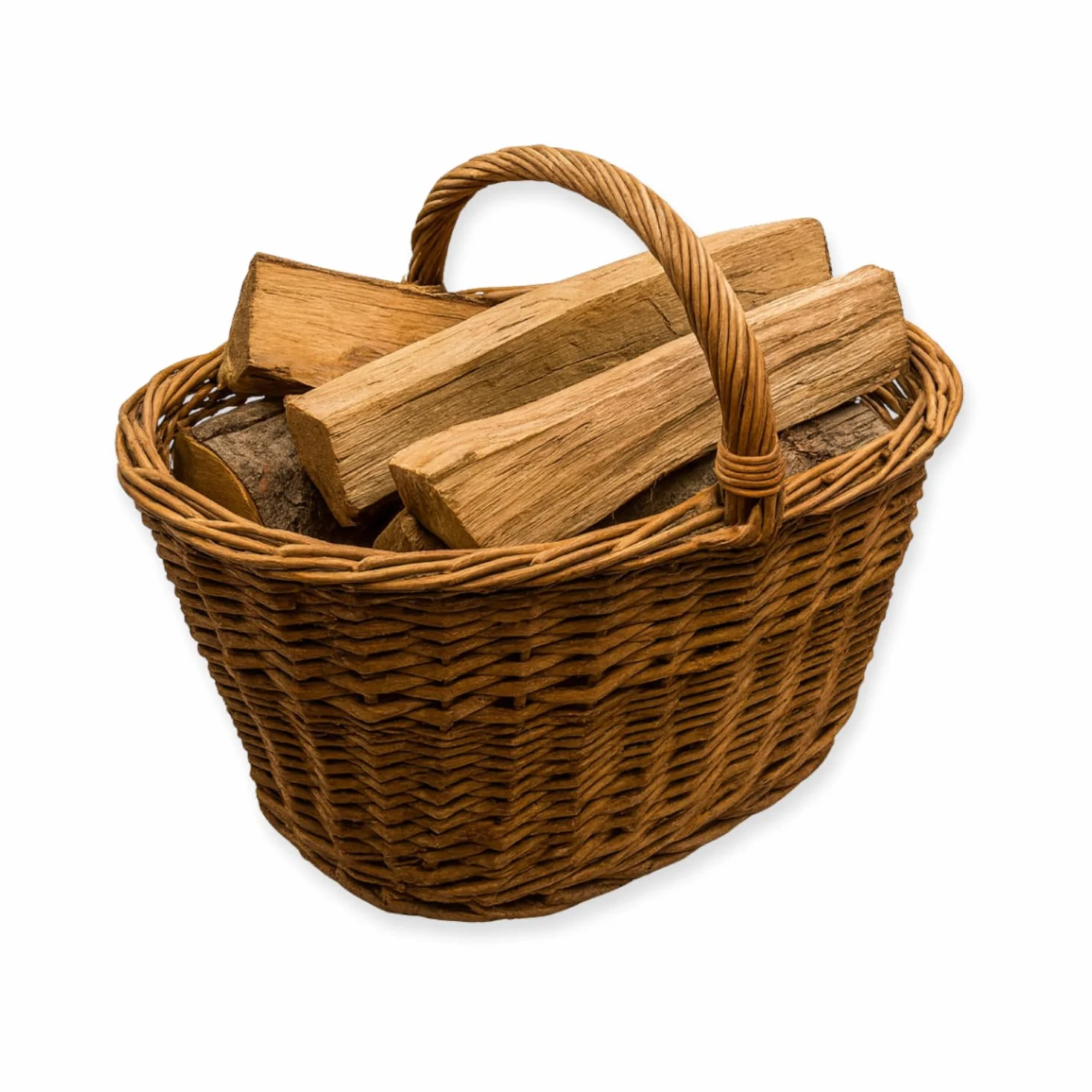 Virsus Cesto in Vimini Portalegna 47,5x33x38 cm Cestino intrecciato da Picnic Portaoggetti