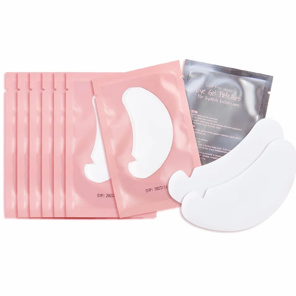 Lunamoon Cerotti per Estensioni Ciglia Eyelash Pads Occhio Patch Extension Ciglia Pads Occhi da Ciglia Finte Eye Gel Patches for Eyelash Extension 50 Paio (V-pads)