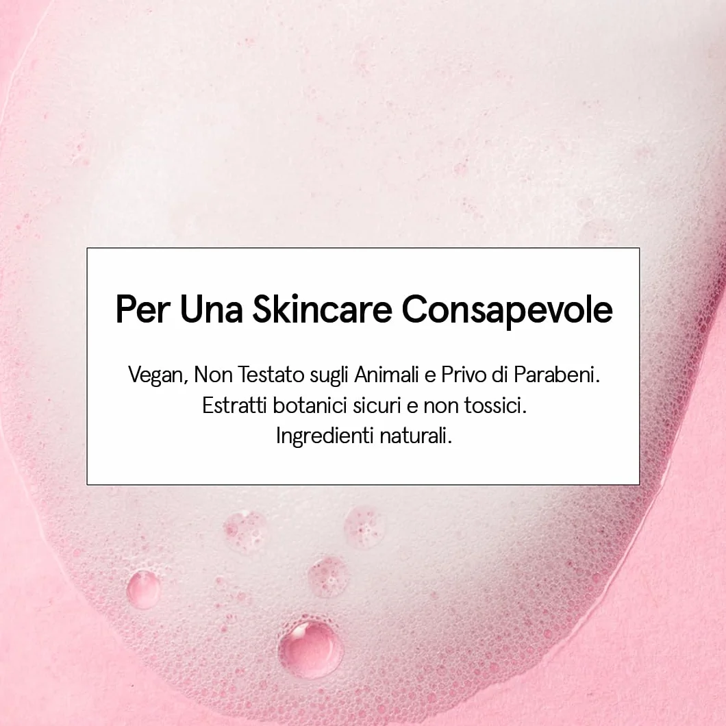 Mousse Detergente Viso Pelle Mista e Sensibile (60 ml) – Vincitore Skin Award, Formula Vegan, Priva di Fragranze – Detergente Schiumogeno Viso con Acido Ialuronico – Schiuma Detergente Viso Delicato