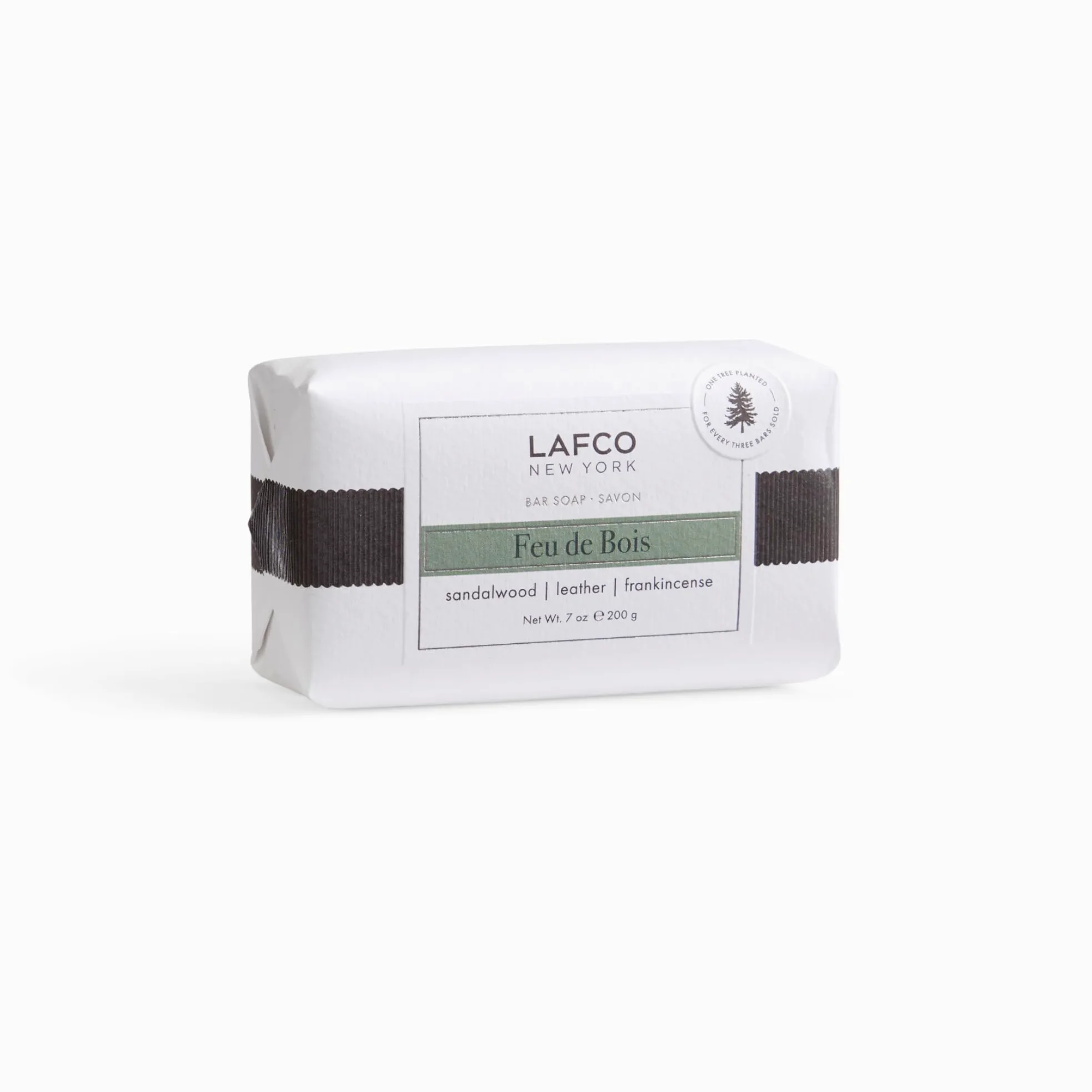 LAFCO New York - Sapone in barretta Feu De Bois – 200 g – Formula naturale ultra idratante – per tutti i tipi di pelle – Made in Europe