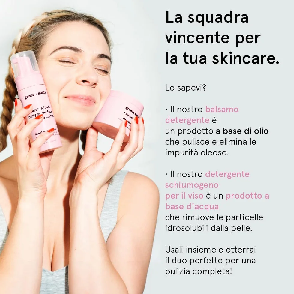 Mousse Detergente Viso Pelle Mista e Sensibile (60 ml) – Vincitore Skin Award, Formula Vegan, Priva di Fragranze – Detergente Schiumogeno Viso con Acido Ialuronico – Schiuma Detergente Viso Delicato