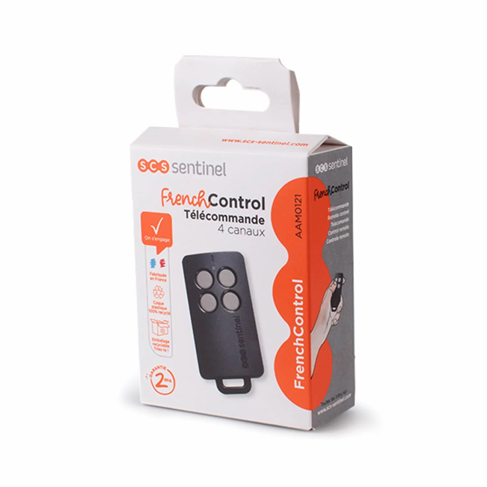 SCS Sentinel Telecomando a 4 canali con codice segreto rotante Portata 50m 433,05-434,79 MHz CR2032