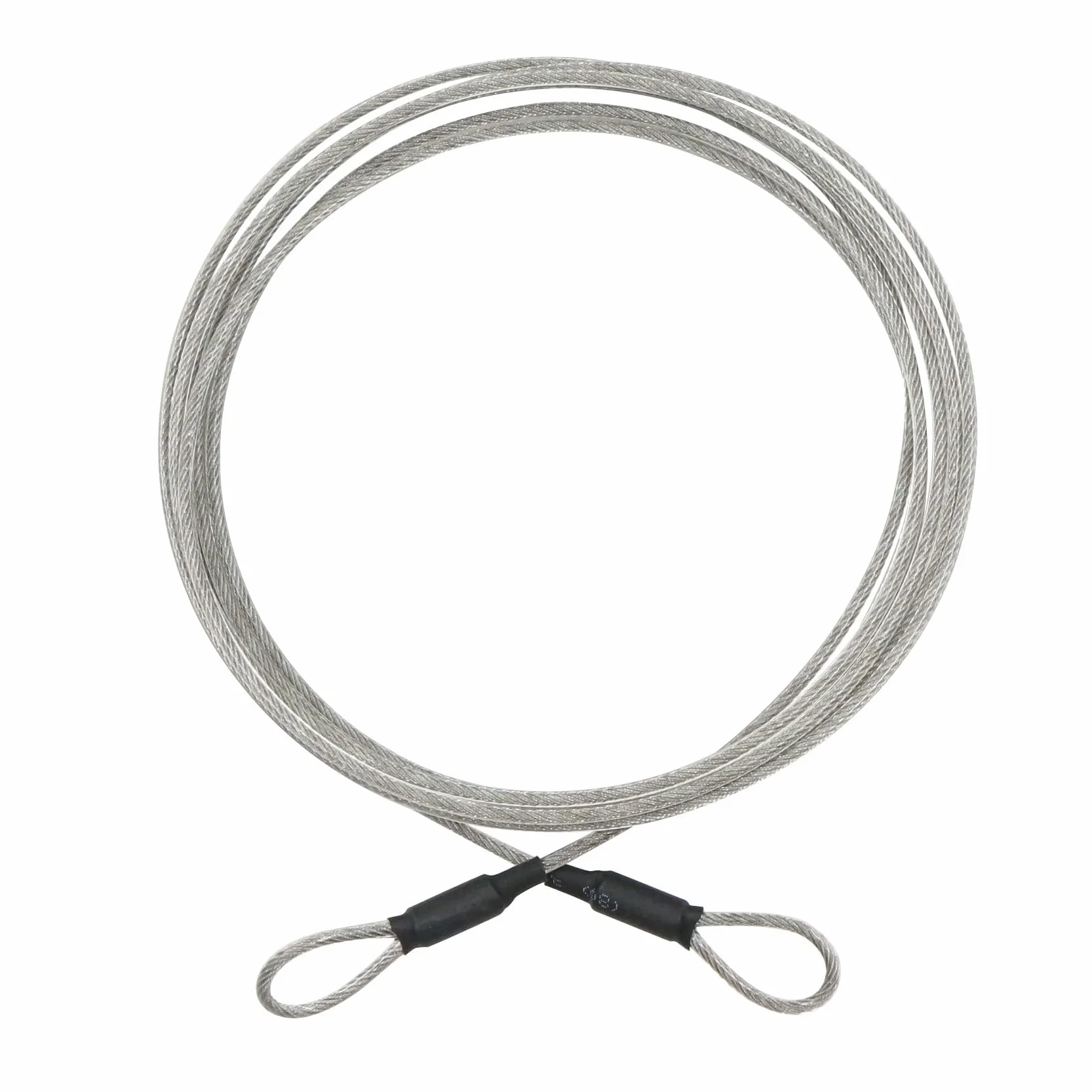 Cavo in acciaio rivestito antifurto 5 mm x 3 m con occhielli per bicicletta e mobili da giardino