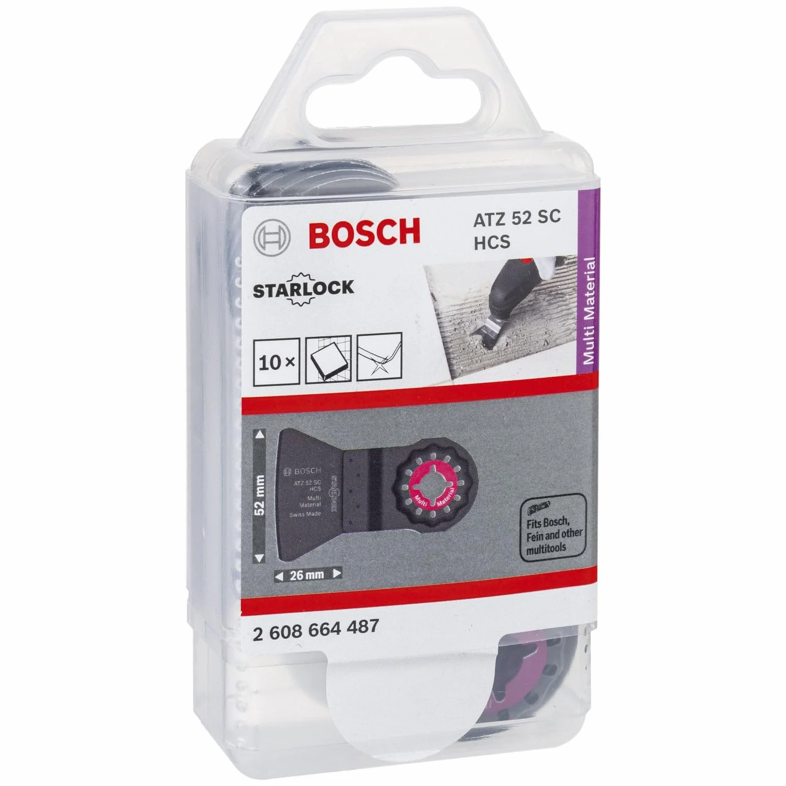 Bosch Professional 2608664487-ATZ 52 SC Multimaterial 10uds Nero