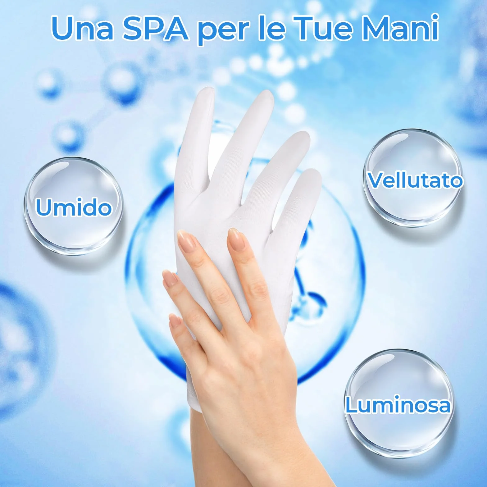 Donfri 5 Paia Guanti Cotone Bianchi per Eczema - Guanti da Lavoro Fini - Guanti Idratanti Dermatologici- Guanti di Cotone per Dermatiti,Mani Secche, Crema e Maschera Mani