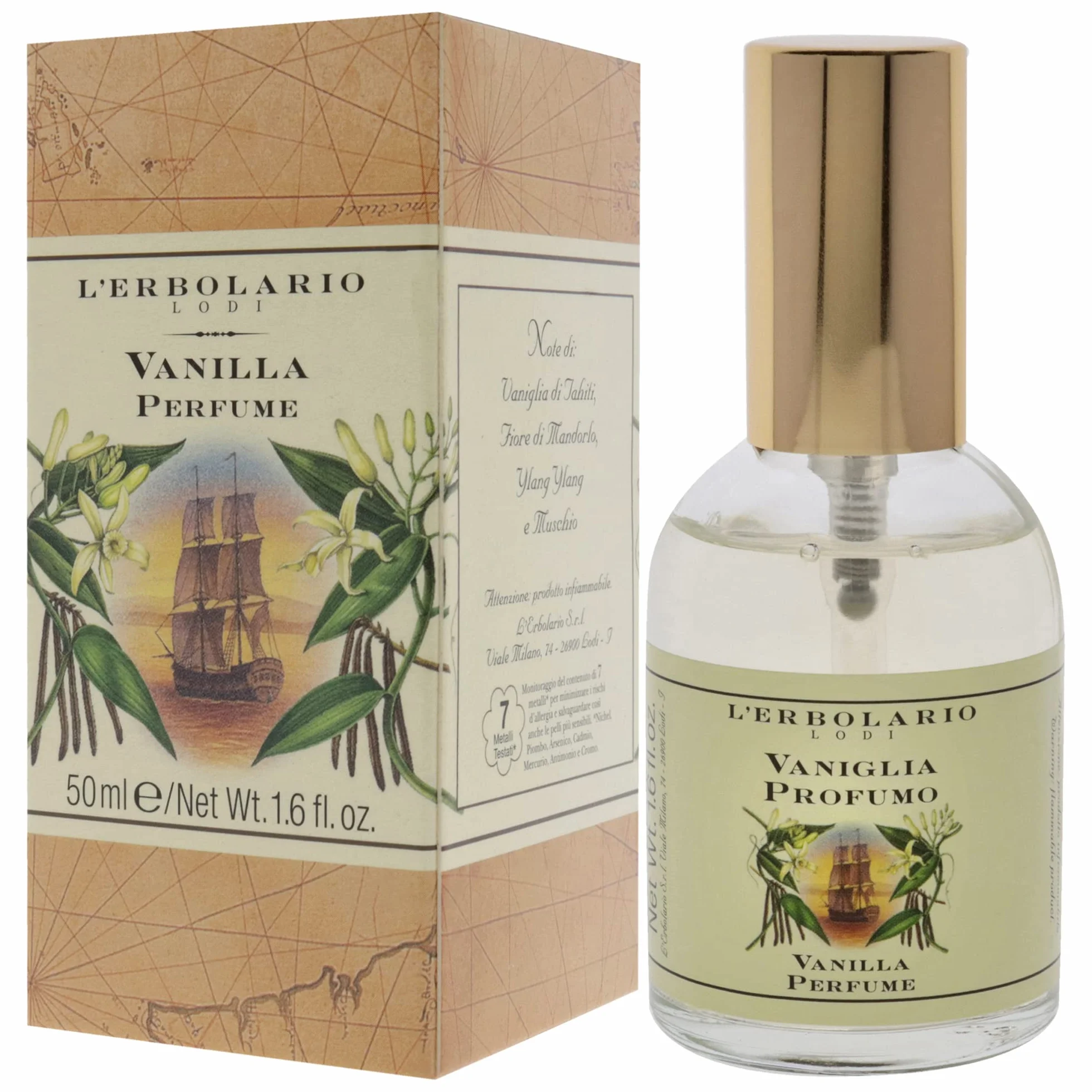 Lerbolario Perfume Vanilla, 50 ml, Confezione da 1, 1