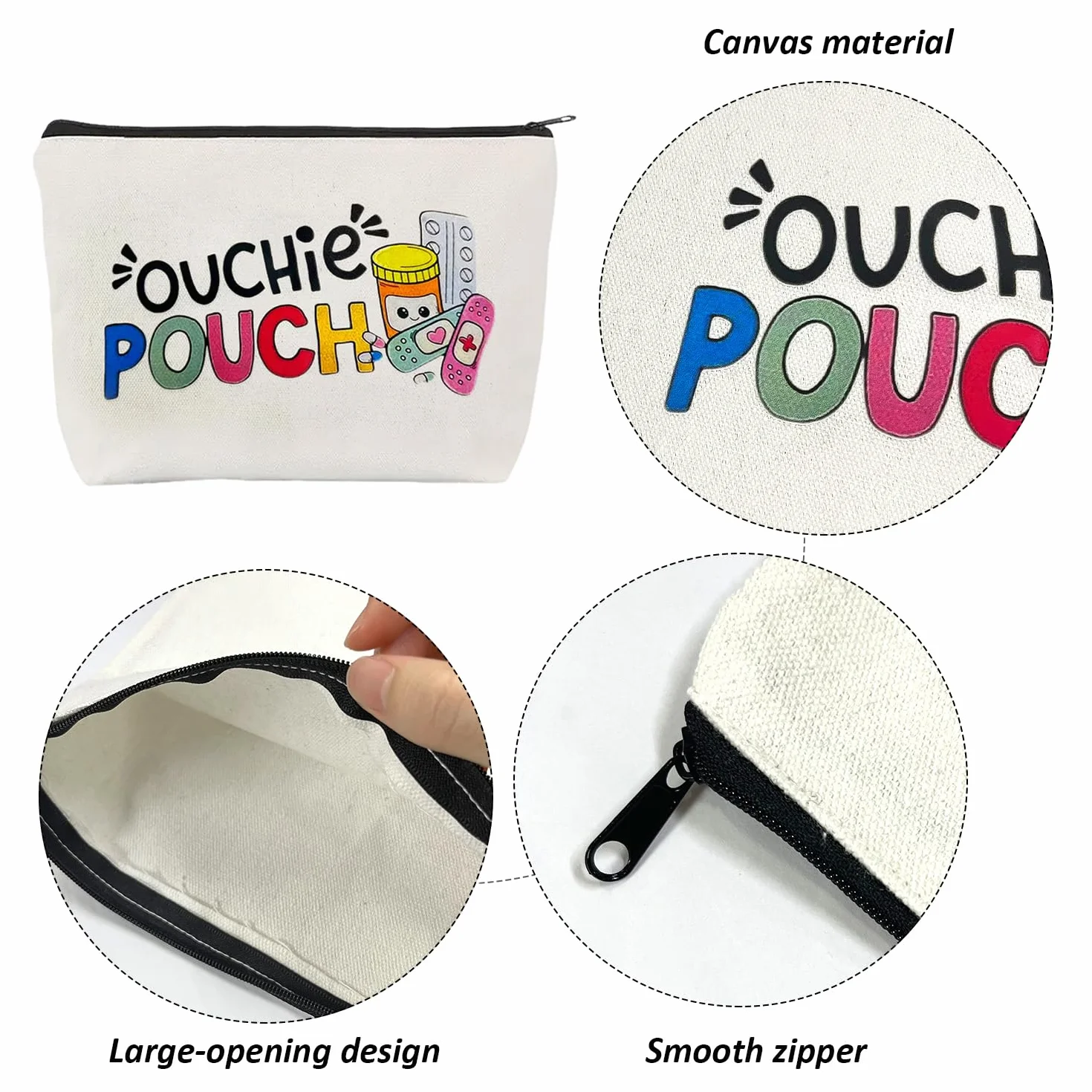 2 Lettera Portatile Sacchetti Cosmetici, Semplice Medicina Sacchetto Di Immagazzinaggio, Borsa Da Toilette Da Viaggio All'Aperto, Piccolo Oggetto Sacchetto Di Immagazzinaggio.