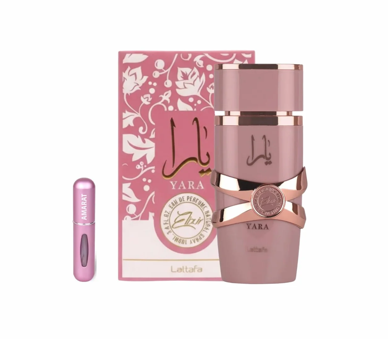 Lattafa Yara Elixir Eau de Parfum 100 ml, Profumo Arabo per Donna Dolce e di Lunga Durata, Include Atomizzatore, Fragranza Femminile Duratura con Note di Fragola S’mores, Gelsomino e Vaniglia (Yara