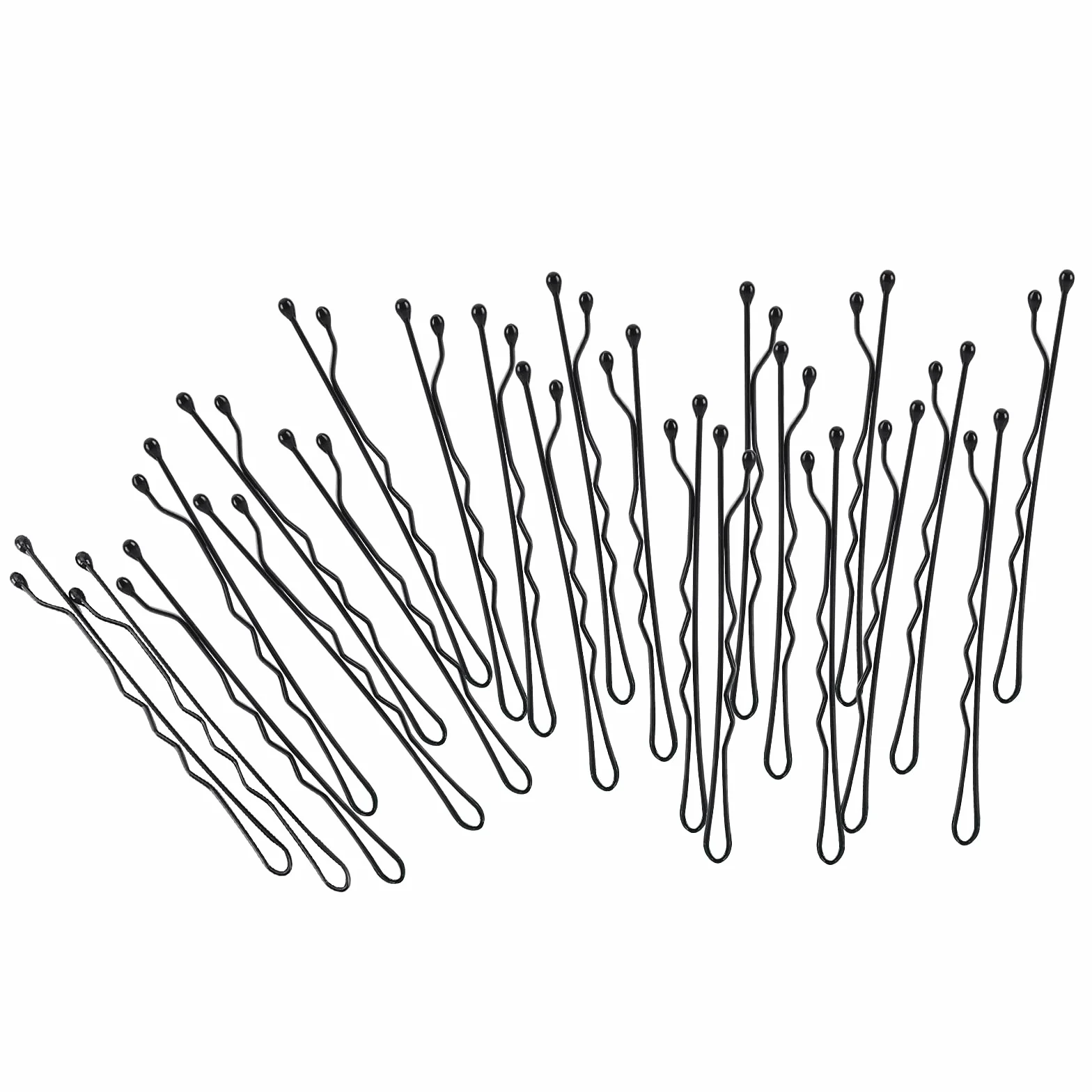 Laicky Forcine, 200 pezzi le forcine Nero Forcine per capelli con scatola per donna Lady Girls Kids Onda Molletta Fermaglio per capelli Accessori per capelli (Nero, 5.2CM)