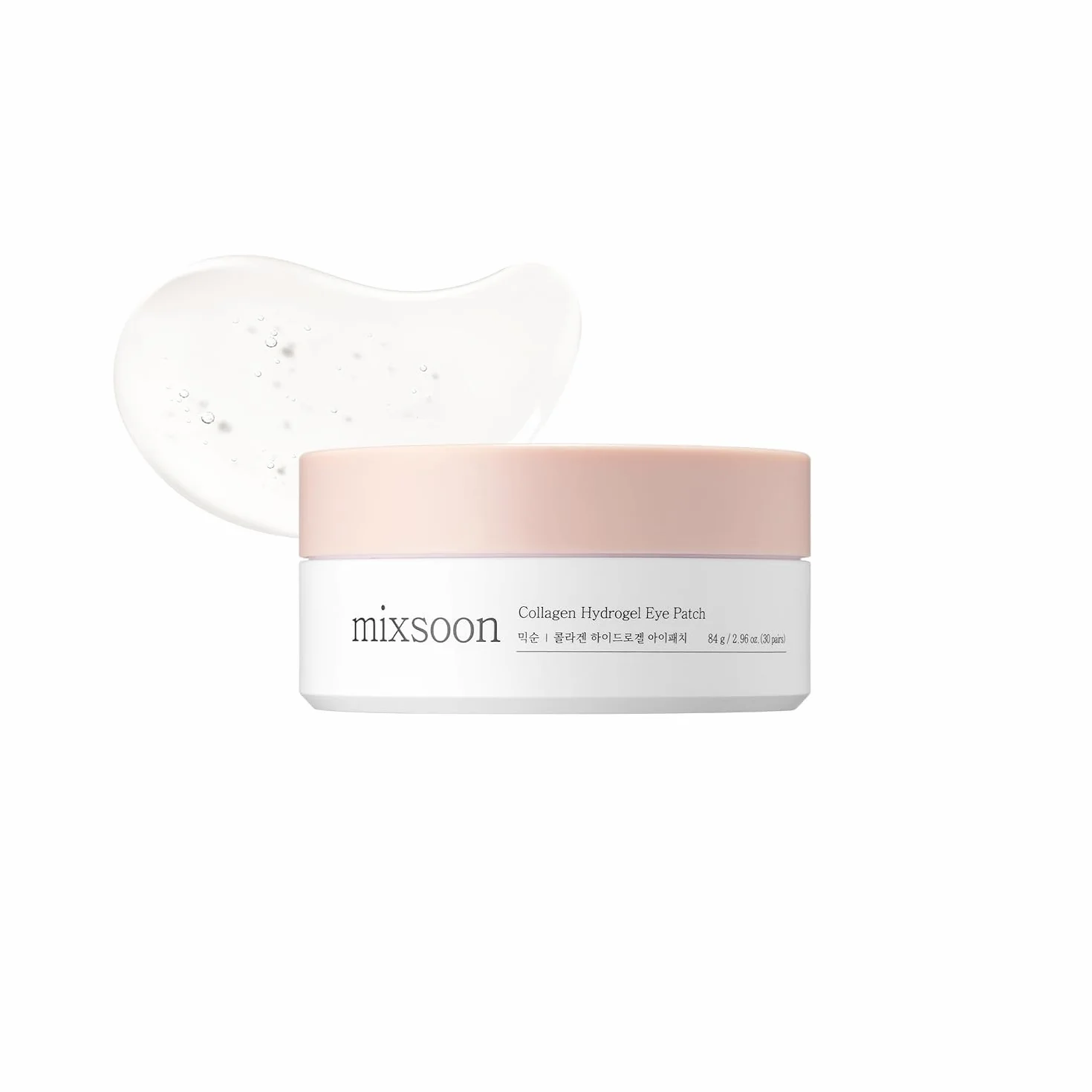 mixsoon Collagen Hydrogel Eye Patches – Collagene 300 Da, Effetto Rassodante e Decongestionante, Peptidi e Aminoacidi, Rughe e Occhiaie, 60 pz