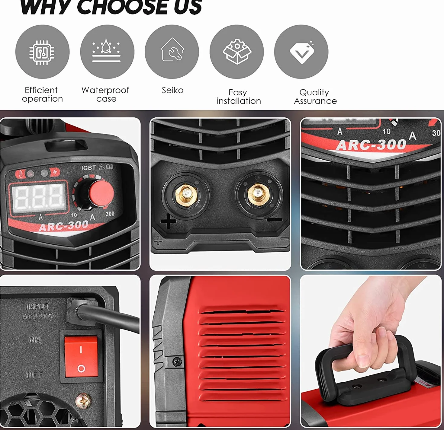 Saldatrice Inverter ARC MMA 300 Amp IGBT Digital Display LCD 220 V Welder