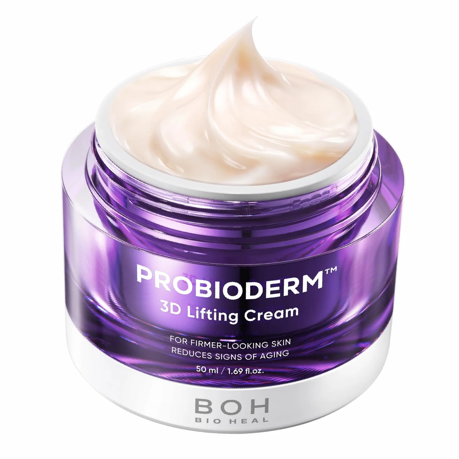 BIOHEAL BOH Probioderm 3D Lifting Cream, Crema Viso Anti-Età Avanzata Coreana Con Probiotici, Idratante Notte Con Complesso Di 17 Peptidi E Probioderm Brevettato, 50 Ml (Confezione Da 1)