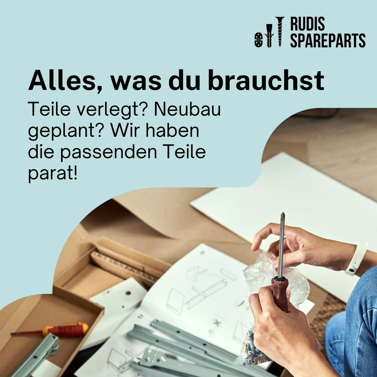 Set di riparazione Ikea KALLAX 2x2 – viti e tasselli in legno