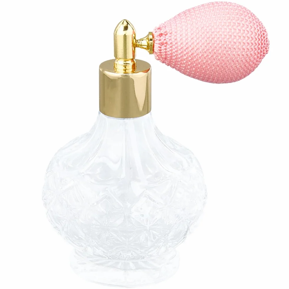 GORGECRAFT Flaconi di Profumo in Cristallo Trasparente da 100ml Flacone Spray con Atomizzatore Vintage Rosa Flacone Spray con Pompa in Vetro Vuota Ricaricabile Strumento Il Trucco con Imbuto