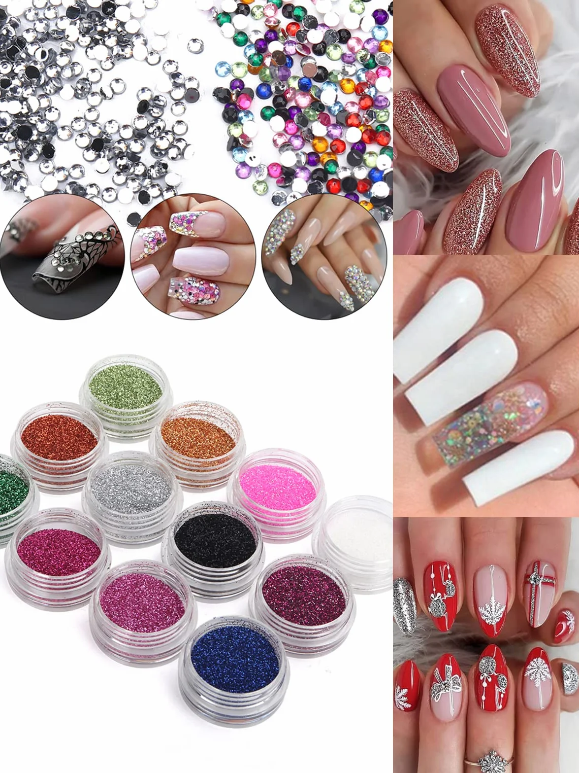 Mano Finta per Ricostruzione Unghie Silicone: 200 Pezzi Mano Pratica Set - Strumenti Mano Finta per Unghie - Professionali Mani Finte per Nail Art Manicure