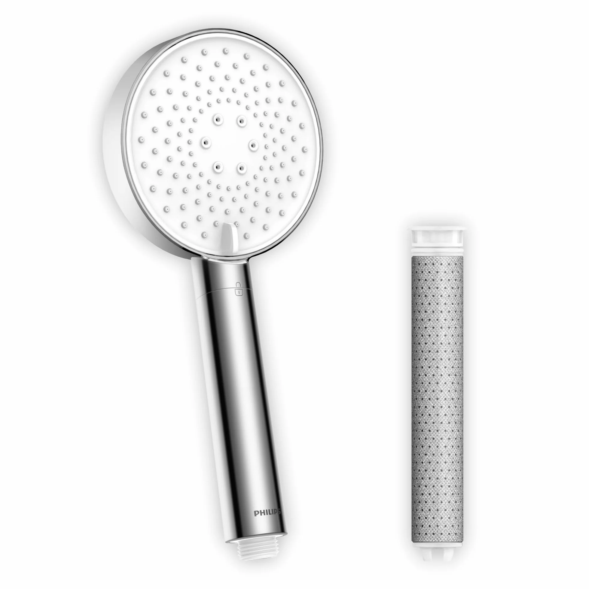 Philips Soffione doccia con filtro rimuove cloro particelle tre modalità spruzzo design rinforzante capacità filtro 1 mese