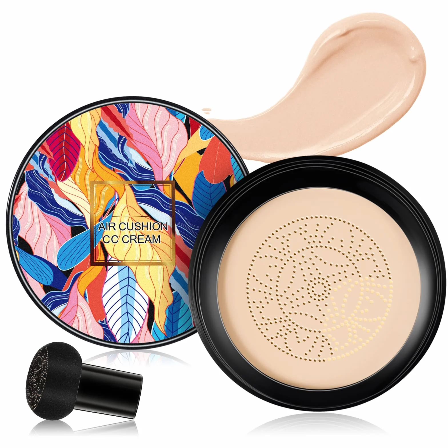 BB Cream, CC Cream, Crema Fondotinta, Mushroom Head Air Cushion BB Cream, Controllo olio idratante, per Trucco impeccabile, Anche Tonalità Della Pelle (Naturale)
