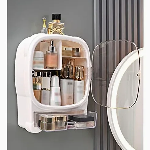 Espositore per cosmetici, grande capacità, organizer per rossetti, trucchi e prodotti per la cura della pelle su scrivania o bagno