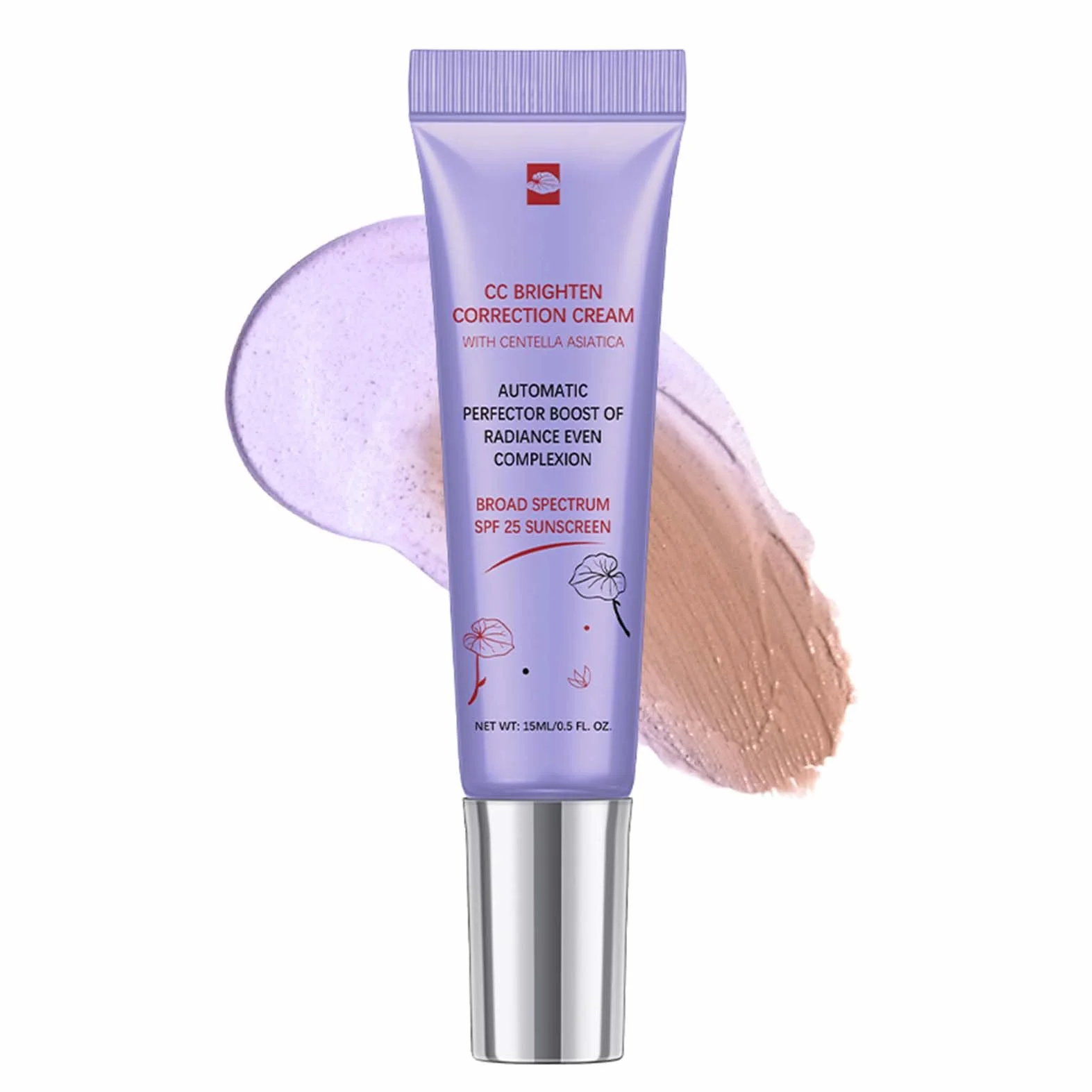 CC Crema Dull Correct Cura automatica della carnagione con Centella Asiatica Fondazione coreana SPF 25 Migliora e idrata Impermeabile e durevole