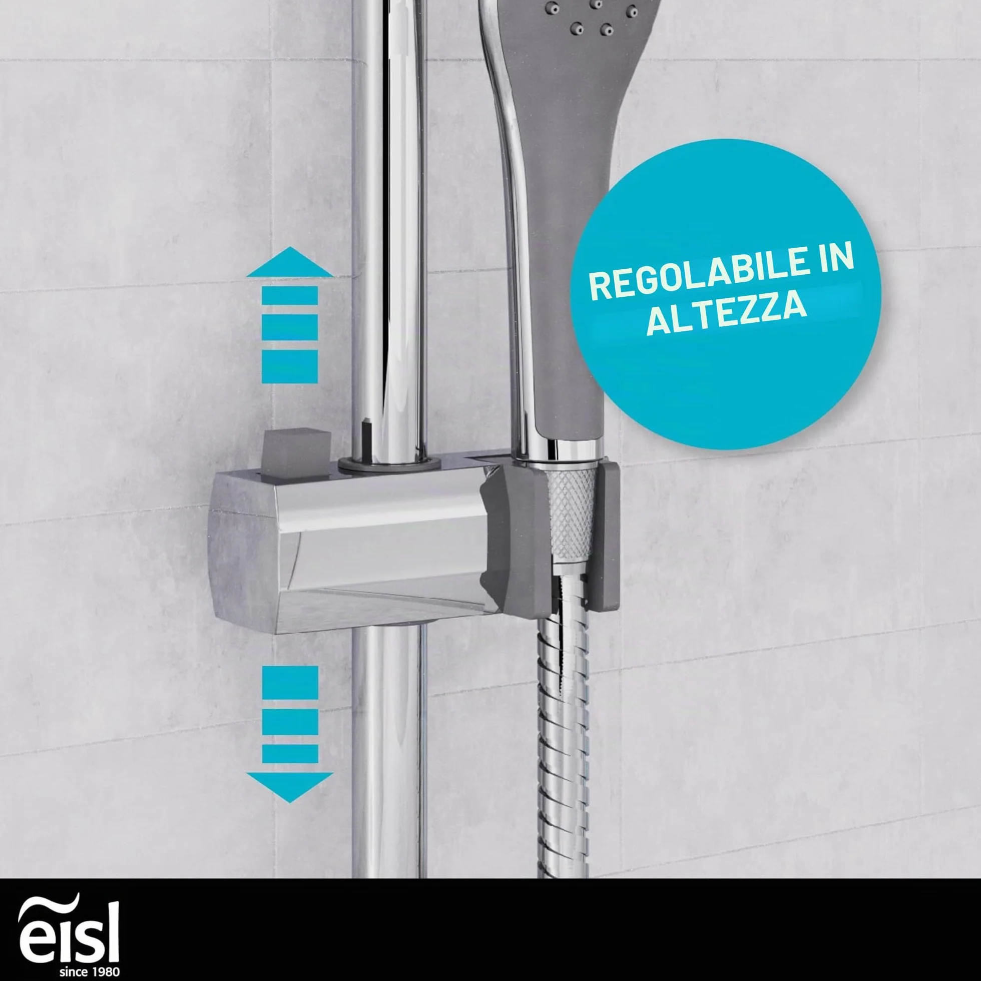 EISL EASY FRESH DX12006 Set doccia senza rubinetto colonna doccia pioggia grande doccetta cromato