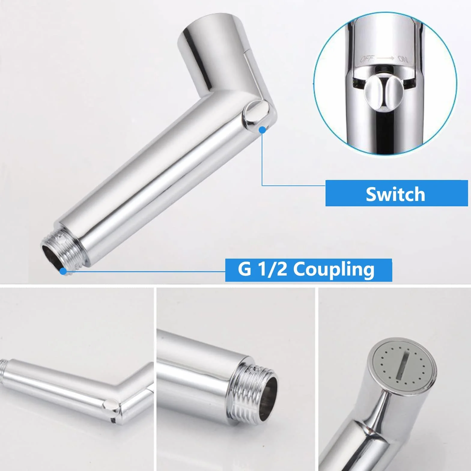 Bidet Portatile Spruzzatore per Bidet Tenuto in Mano Kit Doccetta Atomizzatore Regolabile Doccia WC
