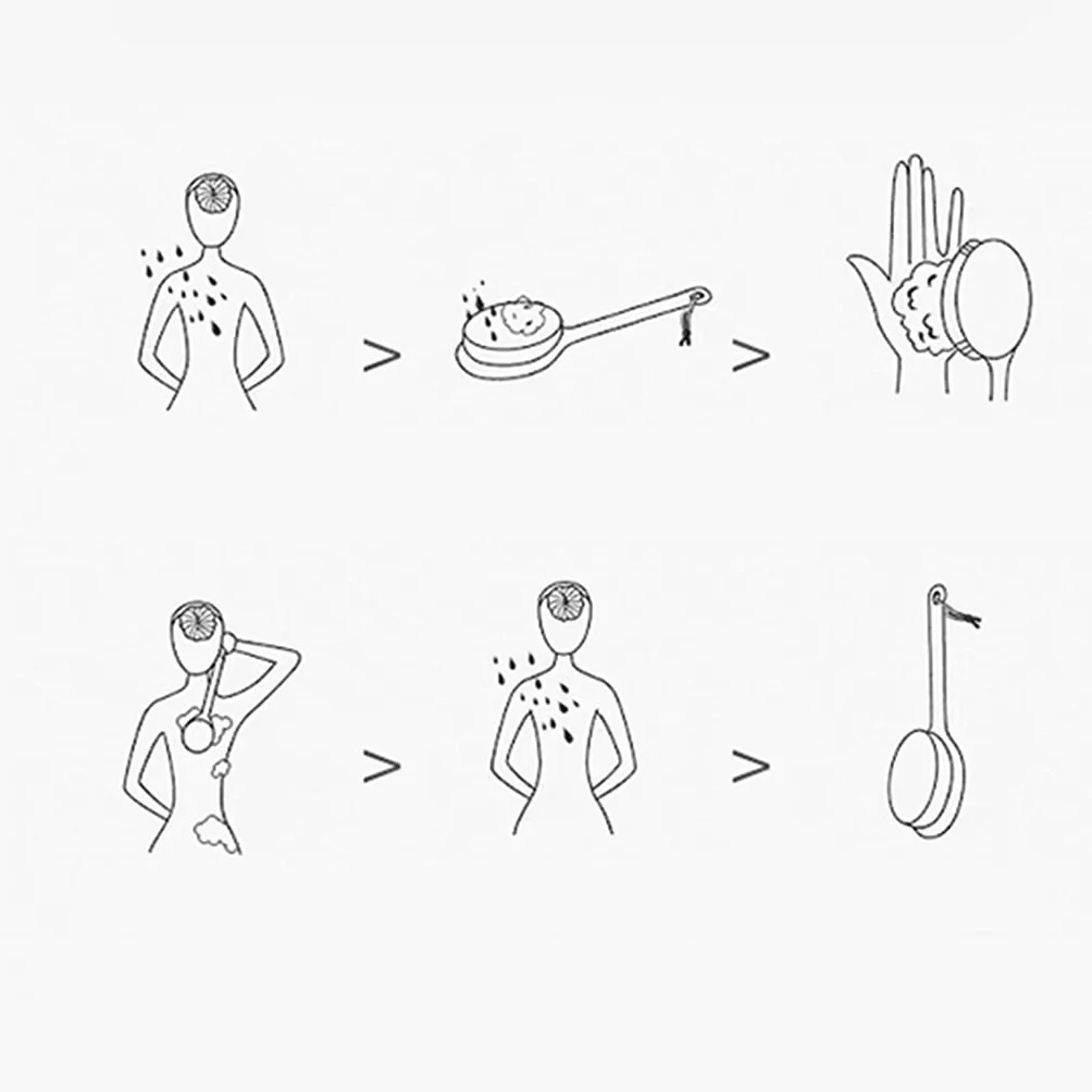 Spazzola per la Schiena Manico Lungo Floccaggio Setole morbide Antiscivolo Spazzola per Bagno a Manico Lungo in PP Esfoliante e stimola la circolazione sanguigna. Scrubber per Il Corpo (Colo