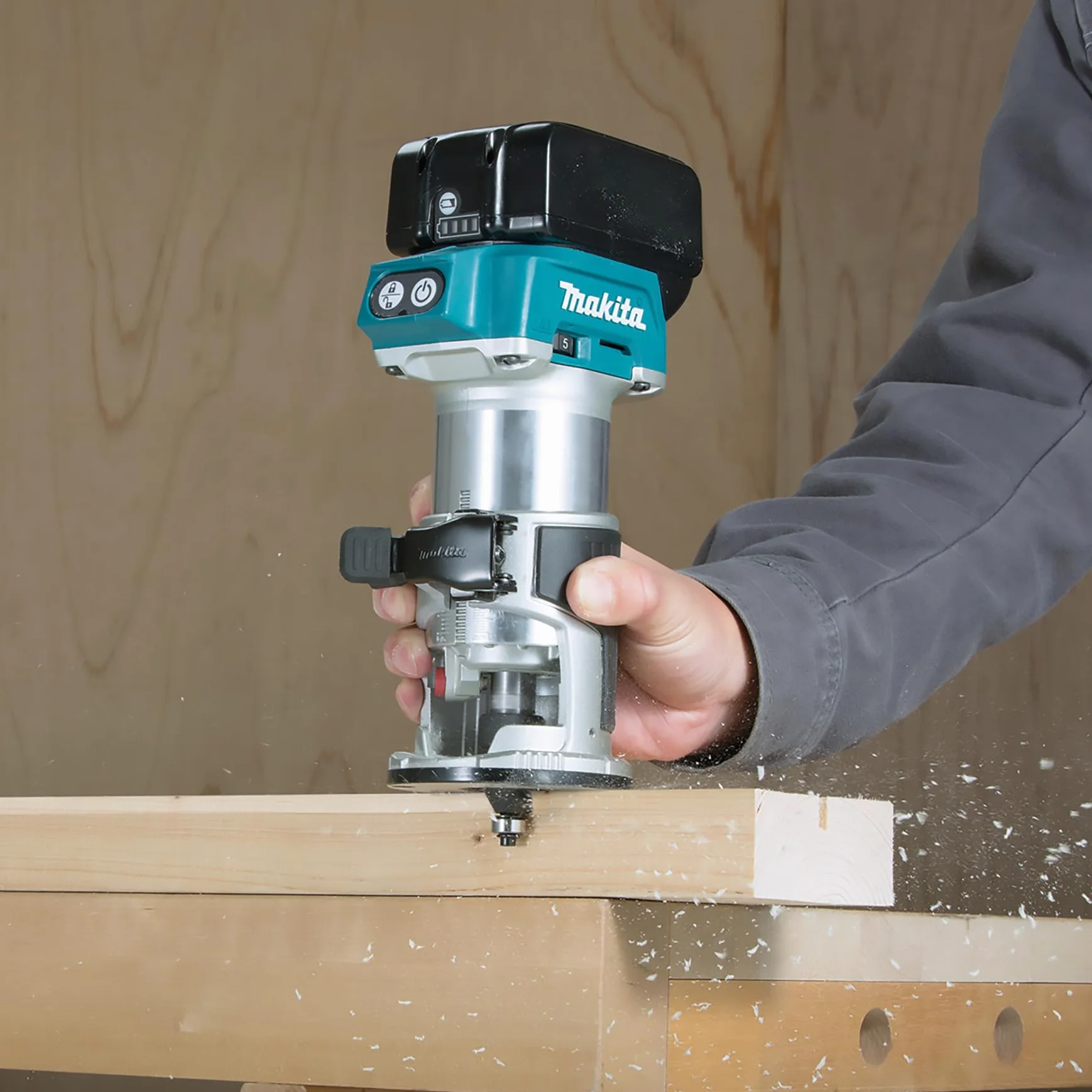 Makita DRT50ZJX2 Fresatrice Rifilatore 18V 3 basi