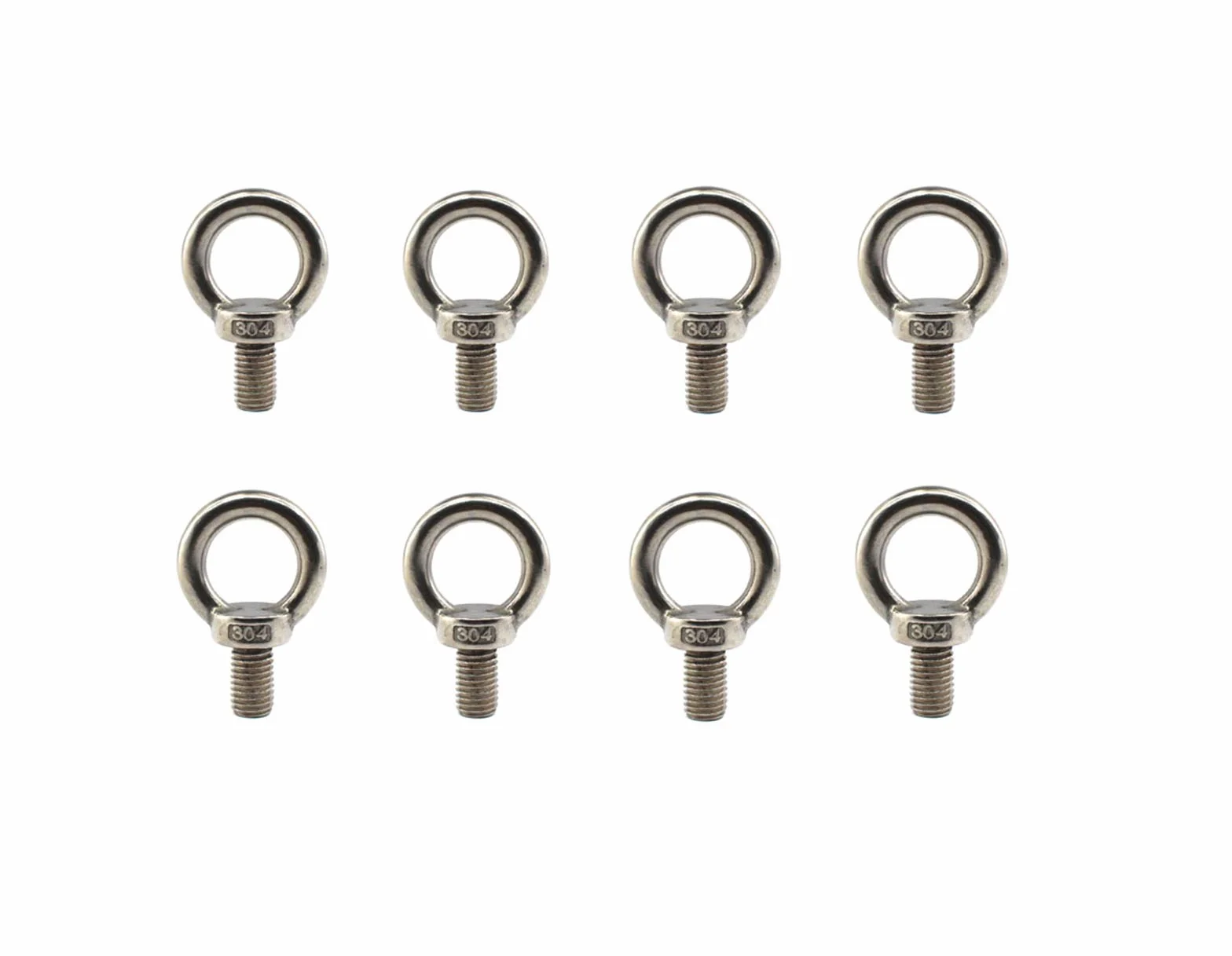 Anello per sollevamento in acciaio inox 304 M6 filettatura allungata 30 mm 8 pezzi