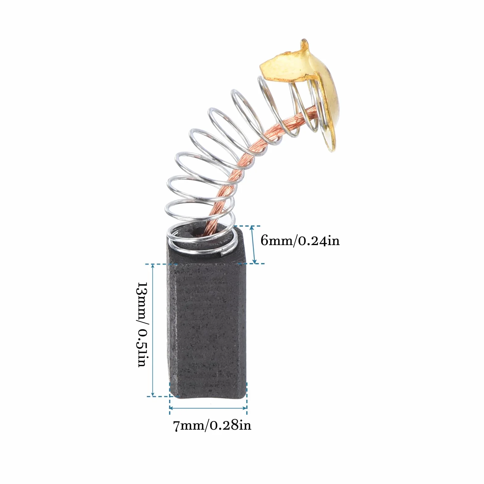 QUARKZMAN 13mm x 7mm x 6mm Spazzola di Carbone Ricambio 8 Pezzi per Motore Utensili Elettrici