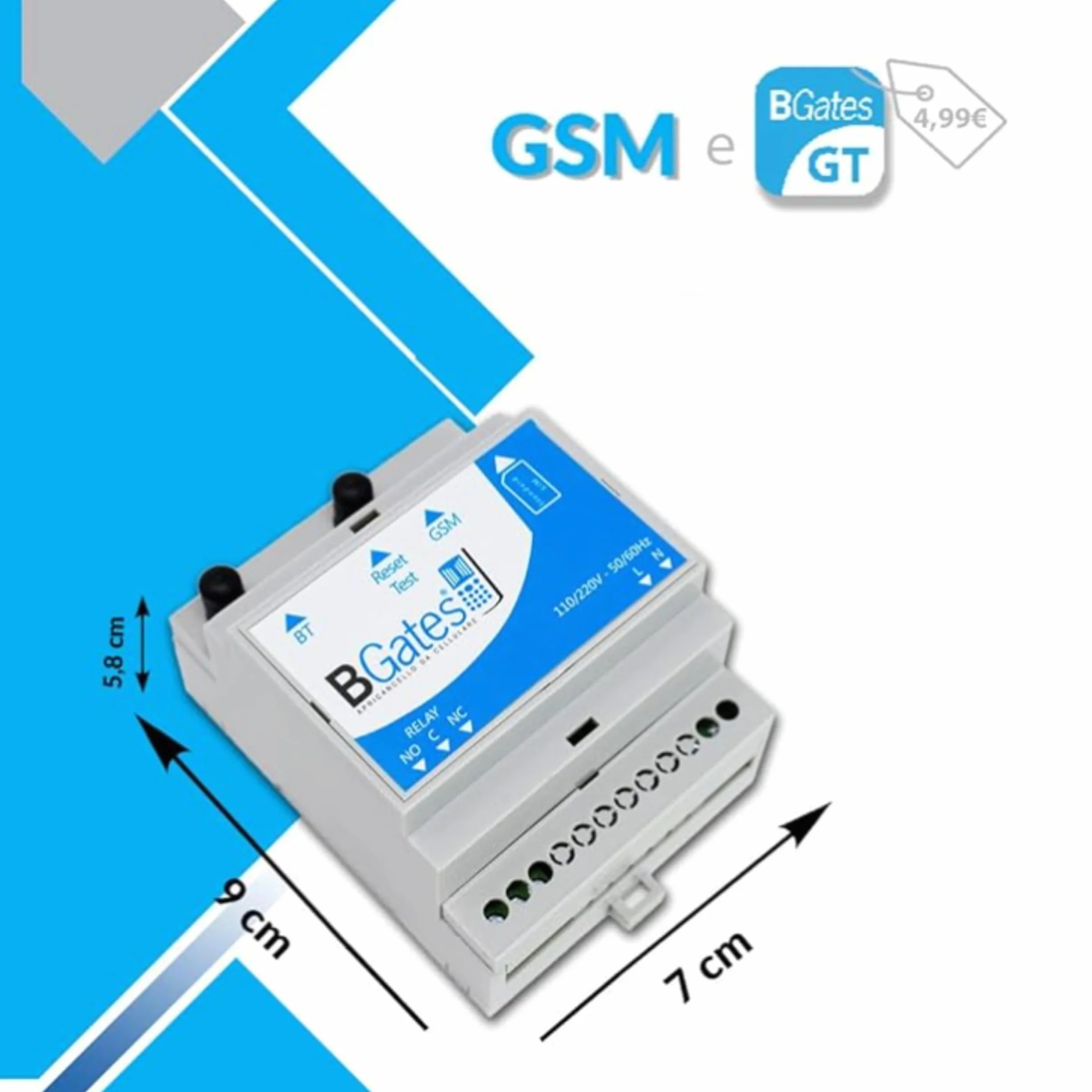 Apricancello GSM Bluetooth GT Smart per Cancello e Portone - Modulo Apertura con App iOS/Android