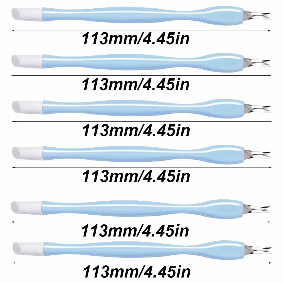 Cuticle Trimmer 6 Pcs Forchetta per Cuticole Pusher Rimozione Manicure