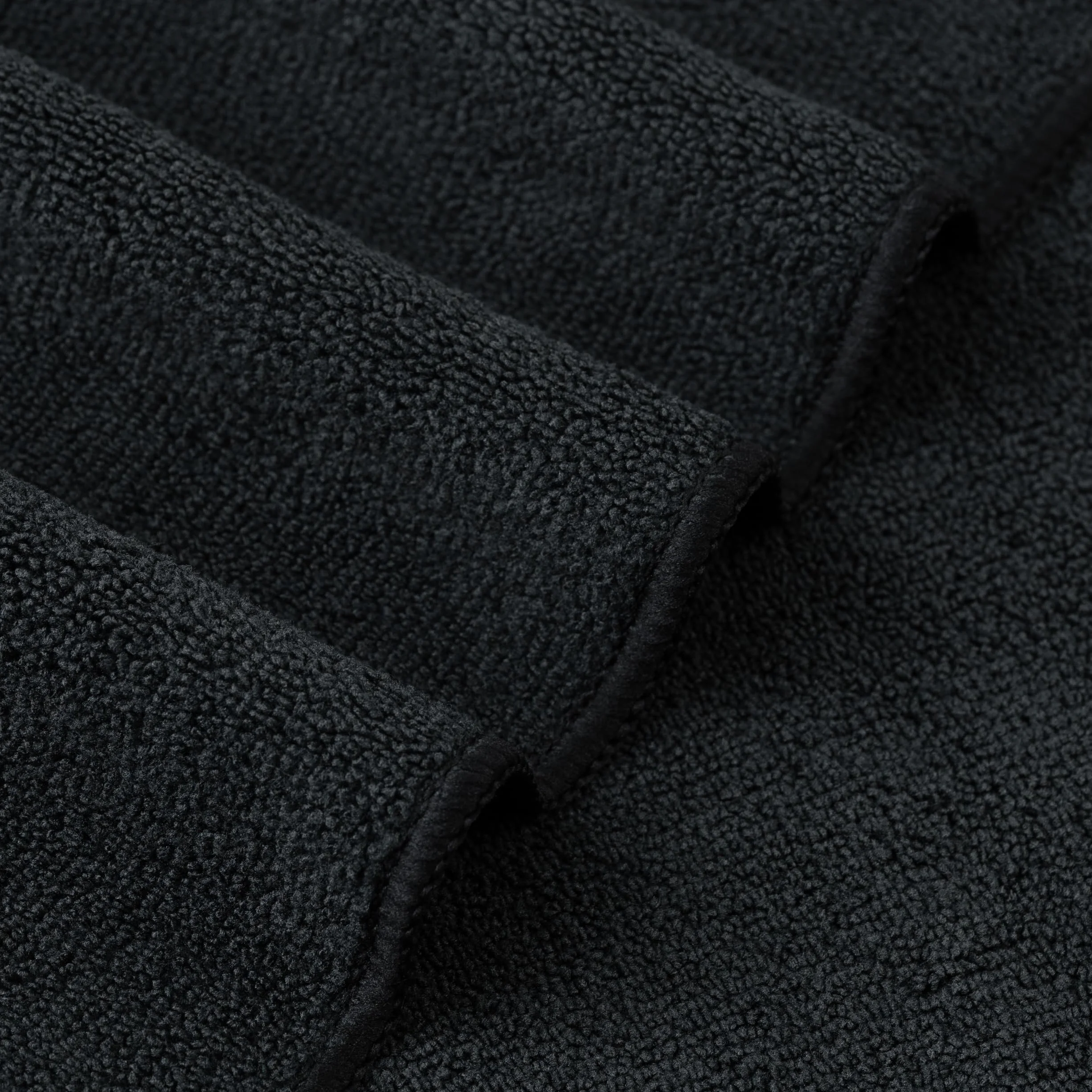 Polyte - asciugamano in microfibra anti-pelucchi per capelli - ad asciugatura rapida - 40,6 x 73,7 cm - 8 pezzi (Nero)