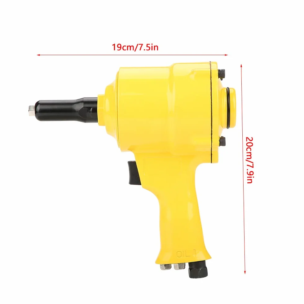 Pistola per Rivetti Pneumatica Rivettatrice Ad Aria Compressa per Chiodi in Alluminio Ferro e Acciaio Inossidabile