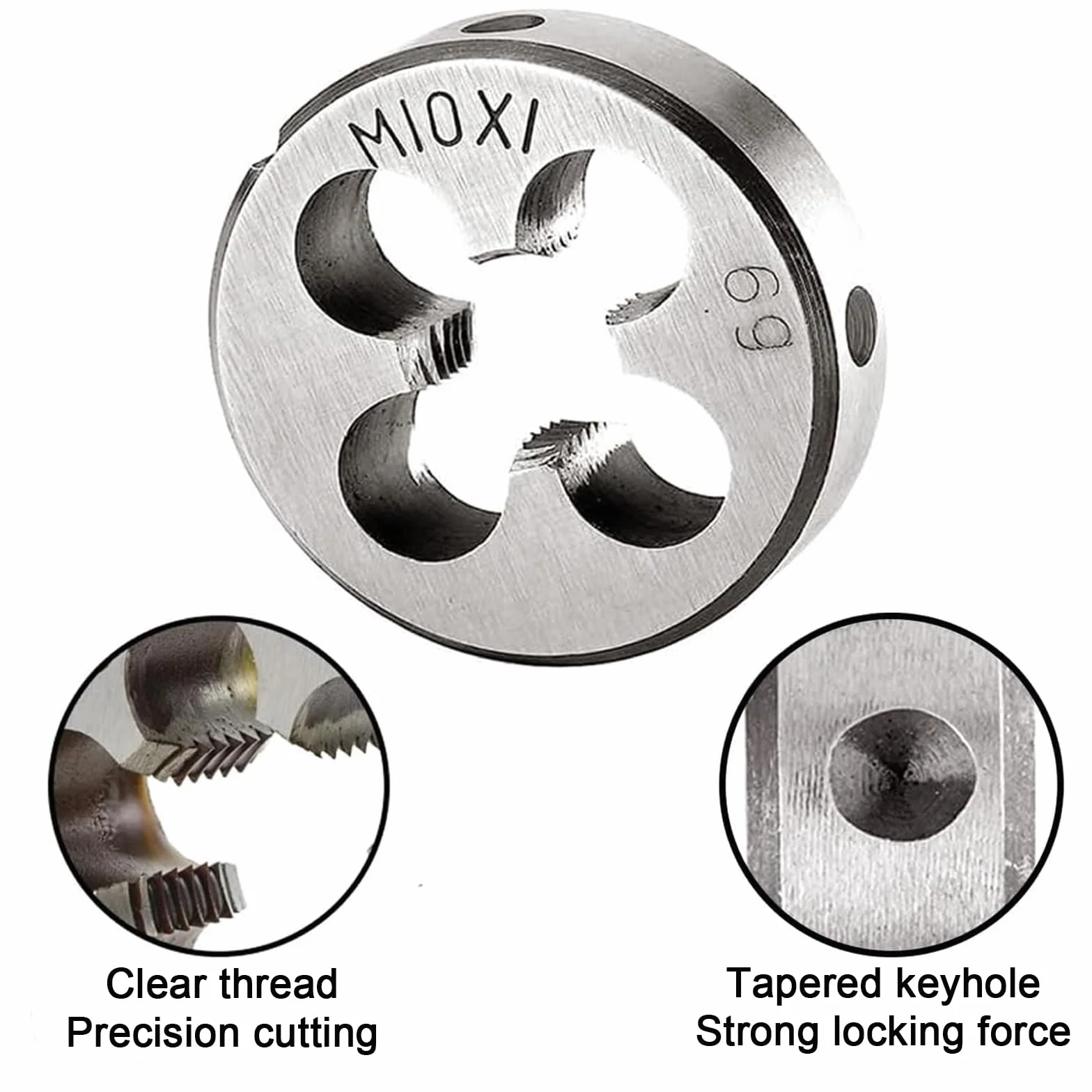 Filettatura Metrica e Maschiatura M10 x 1.0 mm HSS Maschi a Mano per Riparazione