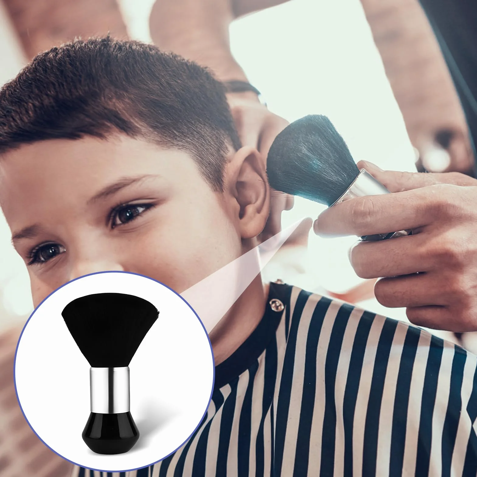 3 Pezzi Pennelli per collo, Barbiere Collo Spazzola, spazzola barbiere, spazzola barba, accessori barbiere, morbido spazzola barbiere per Strumenti di Pulizia per Barbieri