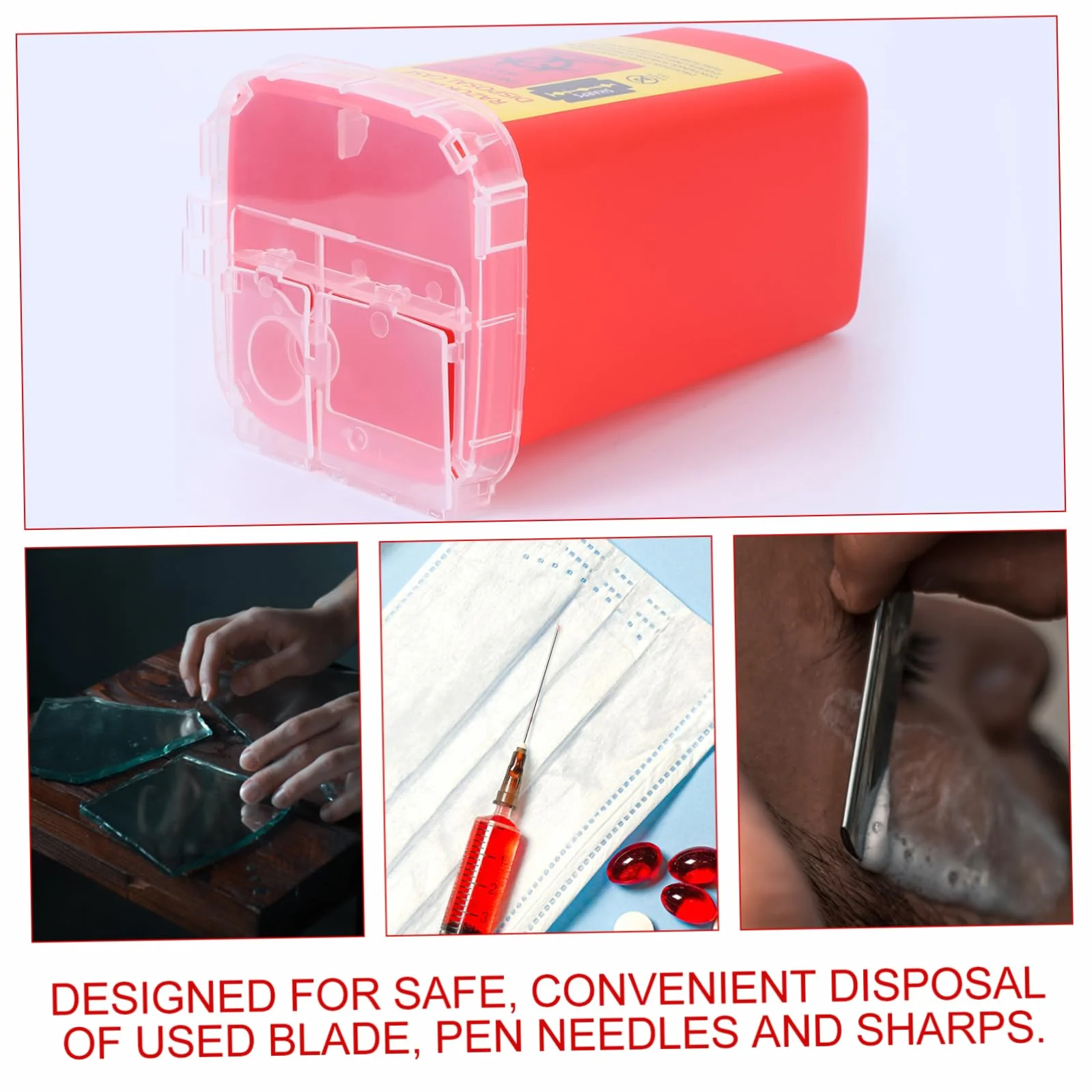 1Pezzi Lamette Usate Scatola Dispenser per Parrucchieri Chiusura