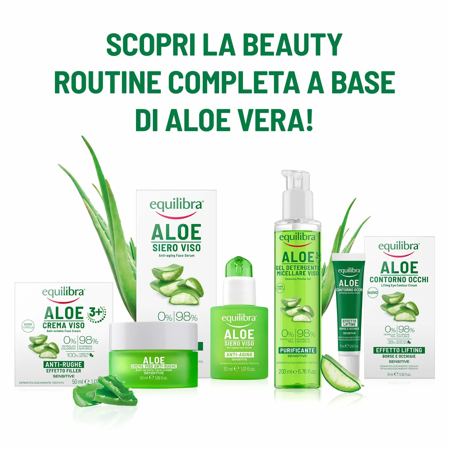 Equilibra Viso, Aloe Crema Viso, Crema Viso Idratante E Lenitiva A Base Di Aloe Vera Per Pelli Sensibili, Delicata, Protettiva, Si Assorbe Velocemente Senza Ungere, 75 Ml
