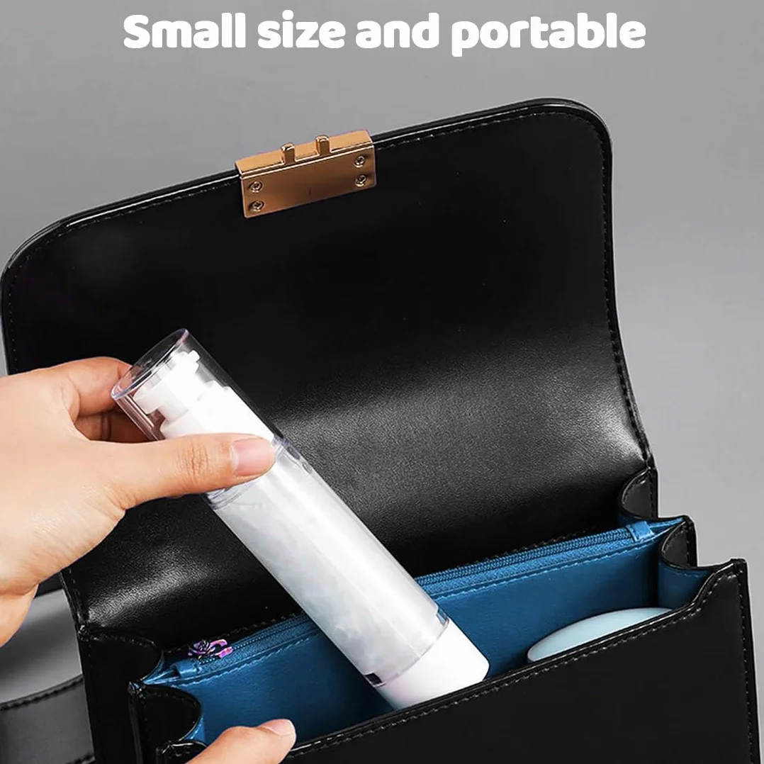4 Pezzi 50ml Flaconi a Pompa Airless, Flaconi da Viaggio Trasparente, Airless Contenitore Crema Pump, Dispenser per Crema, Dispenser Cosmetico da Riempire, per Lozione, Fondotinta