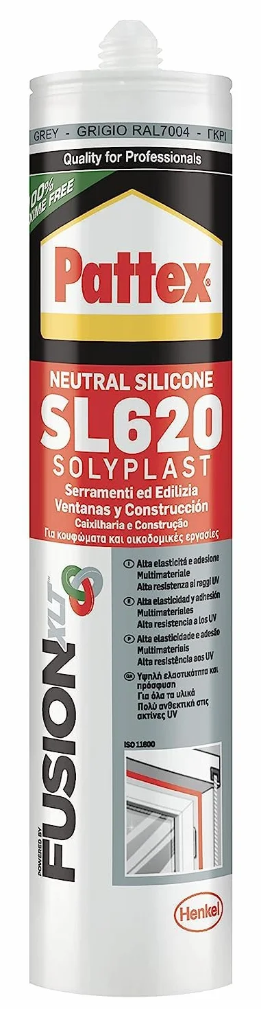Pattex Silicone SL 620 Uszczelniacz Szary RAL 7004 300ml