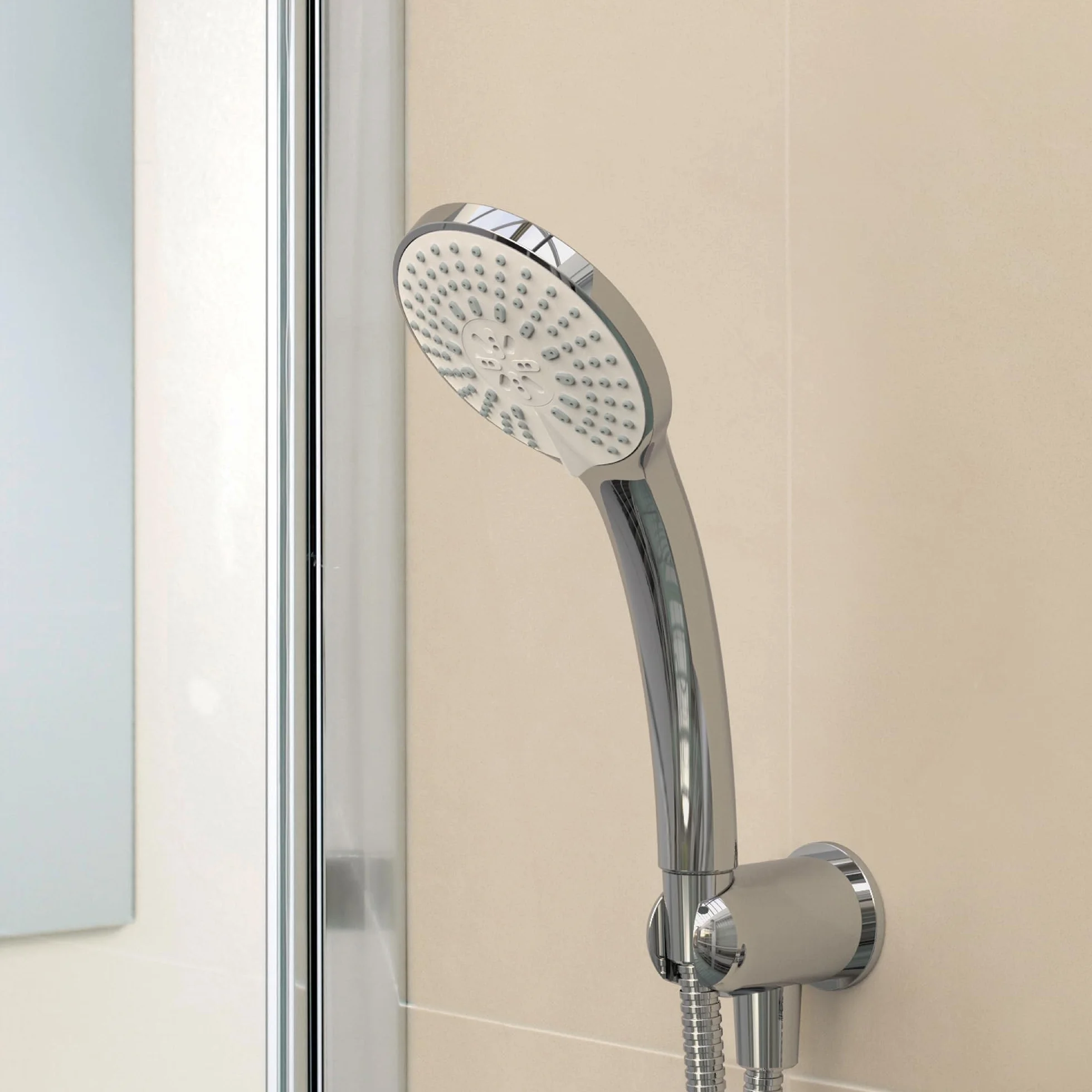 Ideal Standard Idealrain Doccia Multifunzione Soffione Doccia a Risparmio Idrico 3 Tipi Getto Cromato Ø 10 cm