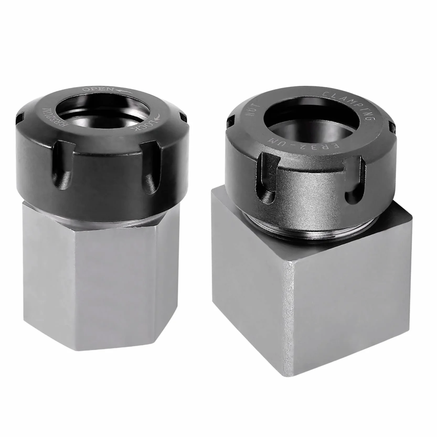 ER32 Collet Chucks Block Set 2 supporti serraggio quadrati esagonali per CNC tornio