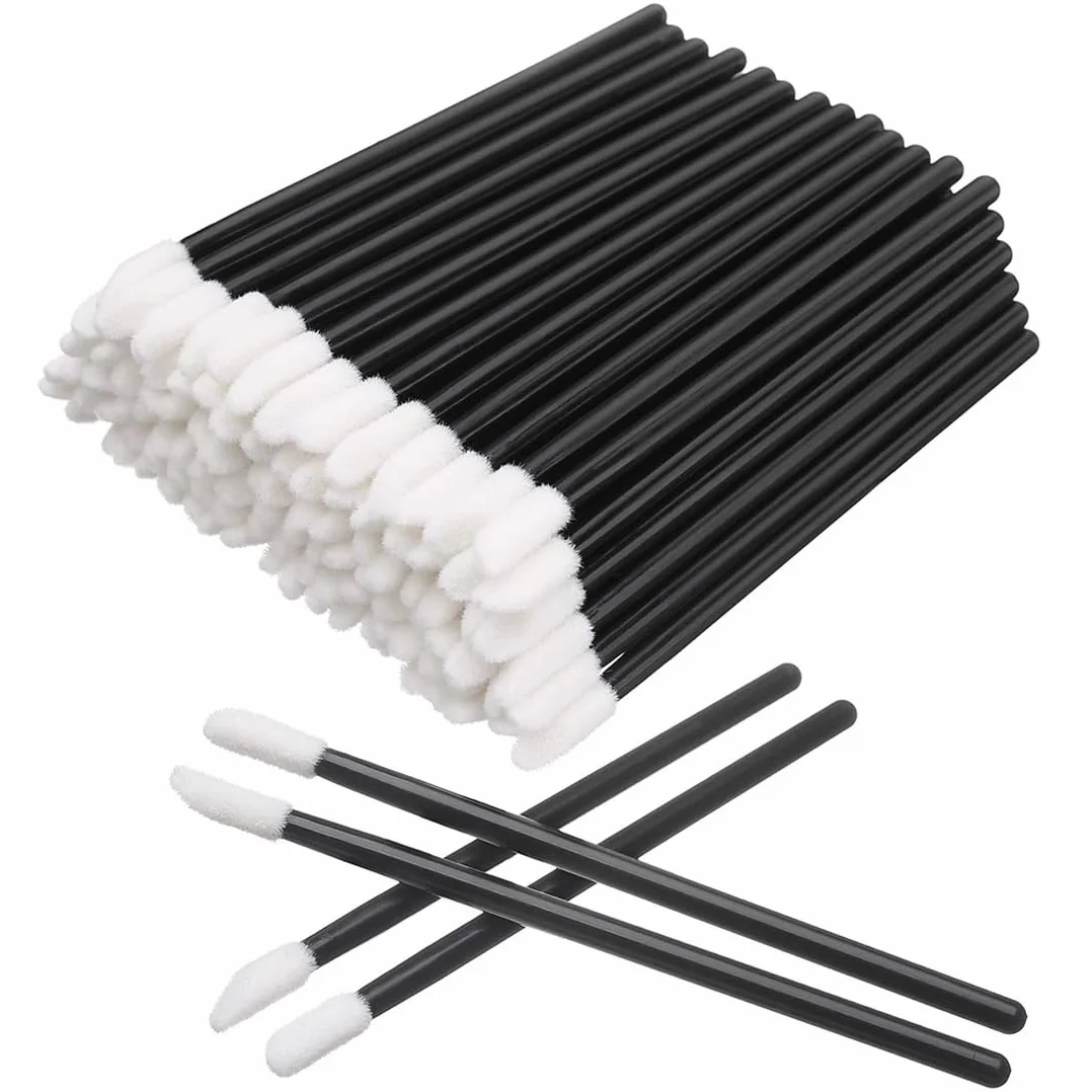 50 pezzi Pennelli Labbra Multifunzionale, Usa e Getta, Monouso, Lip Gloss Applicatore Bacchette, Applicatore Bacchette Makeup Tool per Dettagli per Sopracciglia, Labbra
