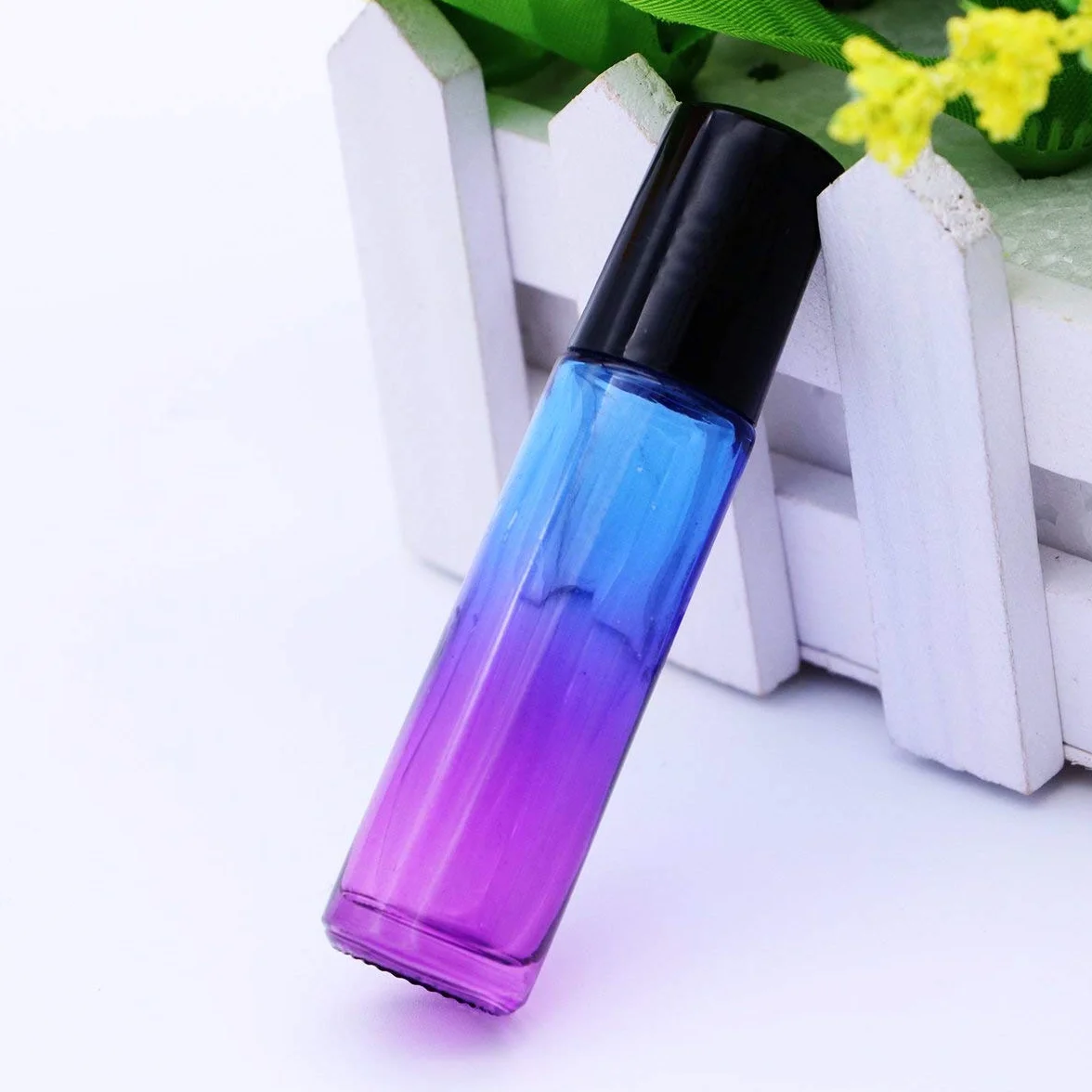 12 bottiglie di oli essenziali da 10 ml, colore sfumato, roll-on con imbuto/apertura/etichette, per massaggi profumi
