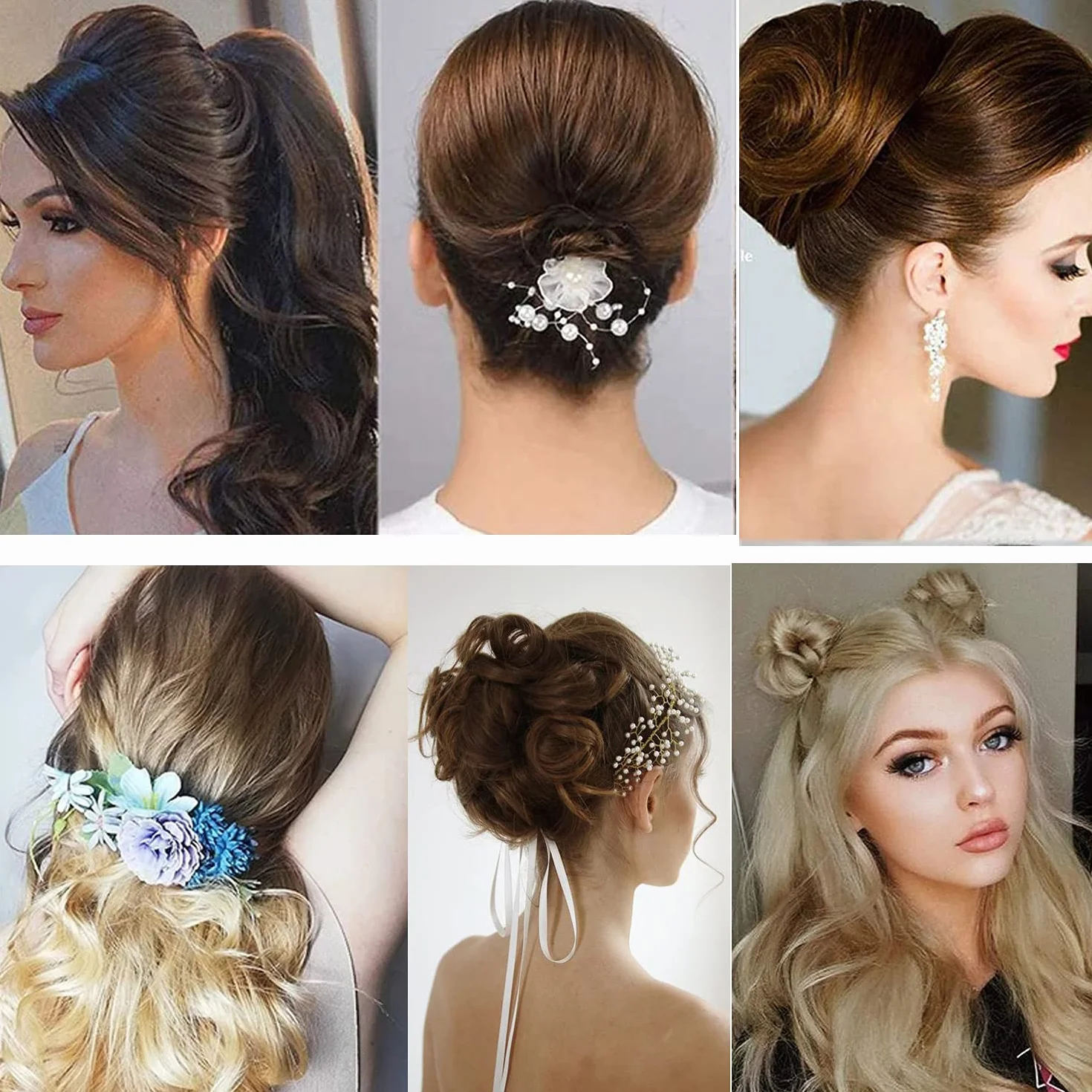 Laicky Forcine, 200 pezzi le forcine Nero Forcine per capelli con scatola per donna Lady Girls Kids Onda Molletta Fermaglio per capelli Accessori per capelli (Nero, 5.2CM)