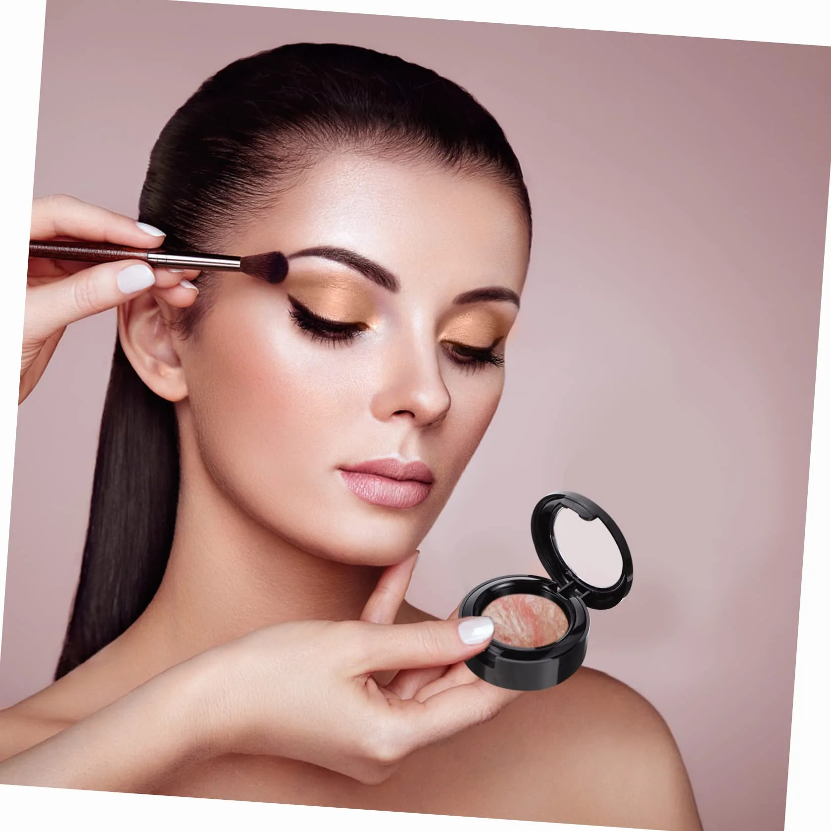 Baluue 24pezzi Contenitori Per Ombretti Monocromatici Organizer Cosmetici Portatile e Ombretti e Blush